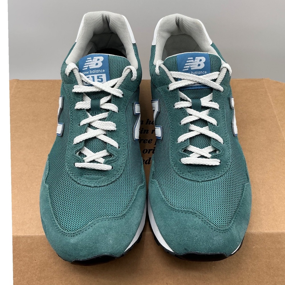 New Balance 515 Mens Teal Blue Suede Mesh Sneakers ML515BGR Size 11.5